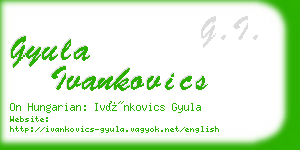 gyula ivankovics business card